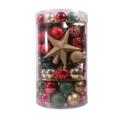 Holiday Living Green, Red And Gold Christmas Ornament Set 110/pk 11 Holiday Living Green, Red And Gold Christmas Ornament Set 110/pk -Northlight Paradise 05895261 L