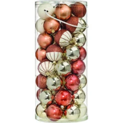 Holiday Living Christmas Ornaments Set Cream Gold - 50/pk -Northlight Paradise 05895280 L