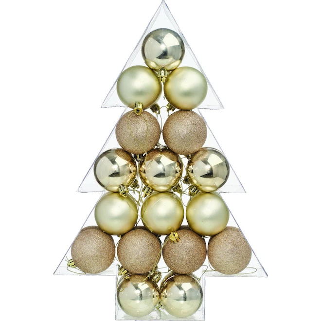 Holiday Living Christmas Ornaments Set Champagne - 34/pk 3 Holiday Living Christmas Ornaments Set Champagne - 34/pk
