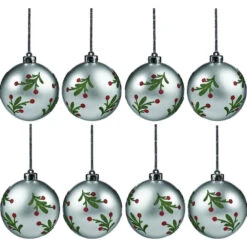 Holiday Living Christmas Ornaments Set Silver - 12/pk