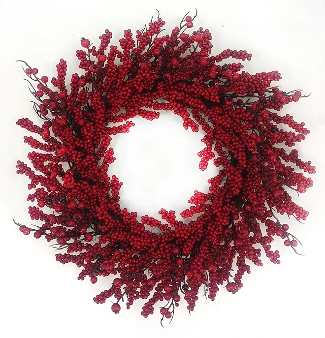 Holiday Living Christmas Wreath Berry Indoor Or Outdoor 24-in 3 Holiday Living Christmas Wreath Berry Indoor Or Outdoor 24-in