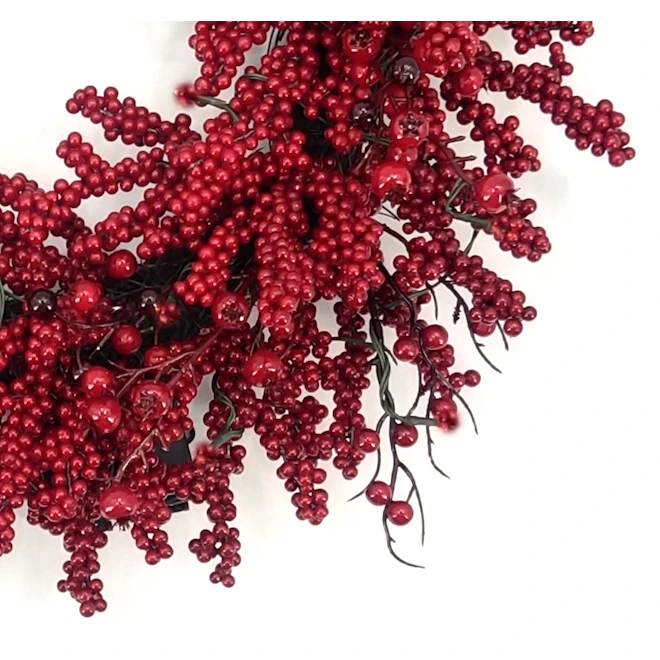 Holiday Living Christmas Wreath Berry Indoor Or Outdoor 24-in 5 Holiday Living Christmas Wreath Berry Indoor Or Outdoor 24-in - Image 3