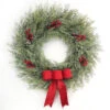 Holiday Living Christmas Cedar Wreath With Berry And Ribbon 24-in -Northlight Paradise 17745185 L