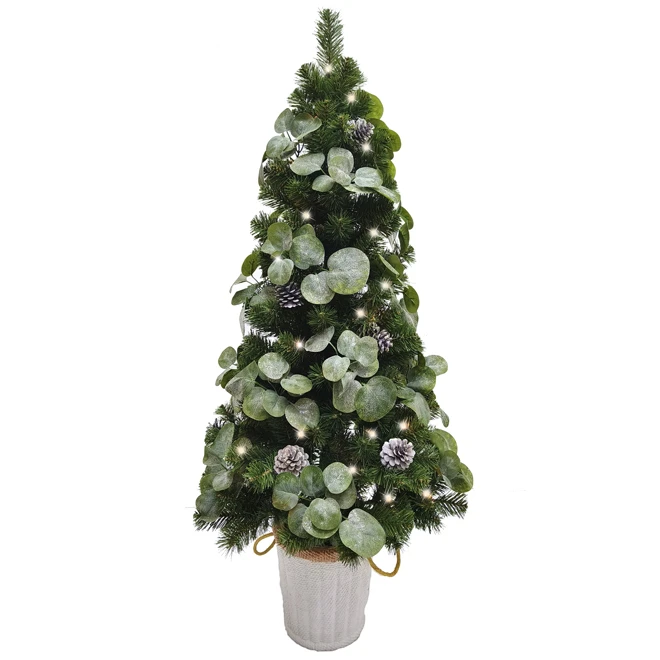 Holiday Living Christmas Eucalyptus Tree With LED Light And Pot 4-ft 3 Holiday Living Christmas Eucalyptus Tree With LED Light And Pot 4-ft