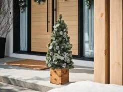 Holiday Living Christmas Eucalyptus Tree With LED Light And Pot 4-ft 8 Holiday Living Christmas Eucalyptus Tree With LED Light And Pot 4-ft -Northlight Paradise 17745190b L