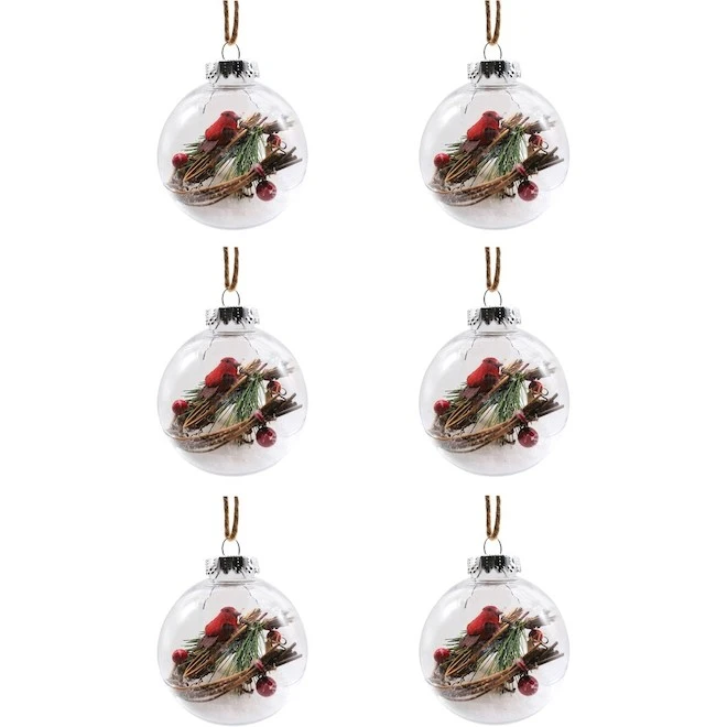 Holiday Living Christmas Bird Ball - 6/pk 3 Holiday Living Christmas Bird Ball - 6/pk
