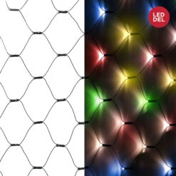Holiday Living 4-ft X 6-ft Indoor/Outdoor Multicolour Mini Christmas Net Lights