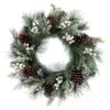 Holiday Living Christmas Wreath With Pine And White Berry 24-in -Northlight Paradise 18106057 L