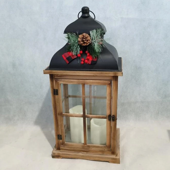 Infinity Black Christmas Lantern Centrepiece 4 Infinity Black Christmas Lantern Centrepiece - Image 2