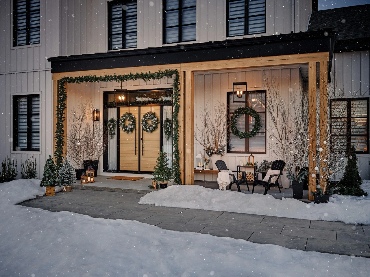 Infinity Black Christmas Lantern Centrepiece 6 Infinity Black Christmas Lantern Centrepiece - Image 4