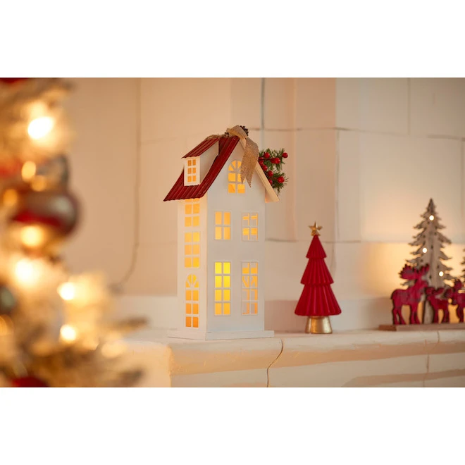 Infinity 15.75-in Christmas House Lantern 4 Infinity 15.75-in Christmas House Lantern - Image 2