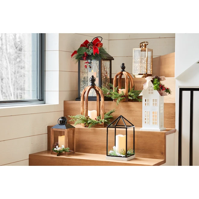 Infinity 15.75-in Christmas House Lantern 6 Infinity 15.75-in Christmas House Lantern - Image 4