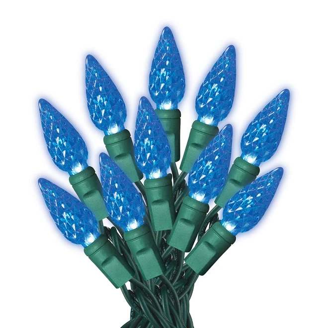 Sylvania 200-Count Indoor/Outdoor Blue LED C6 Christmas String Lights 4 Sylvania 200-Count Indoor/Outdoor Blue LED C6 Christmas String Lights - Image 2