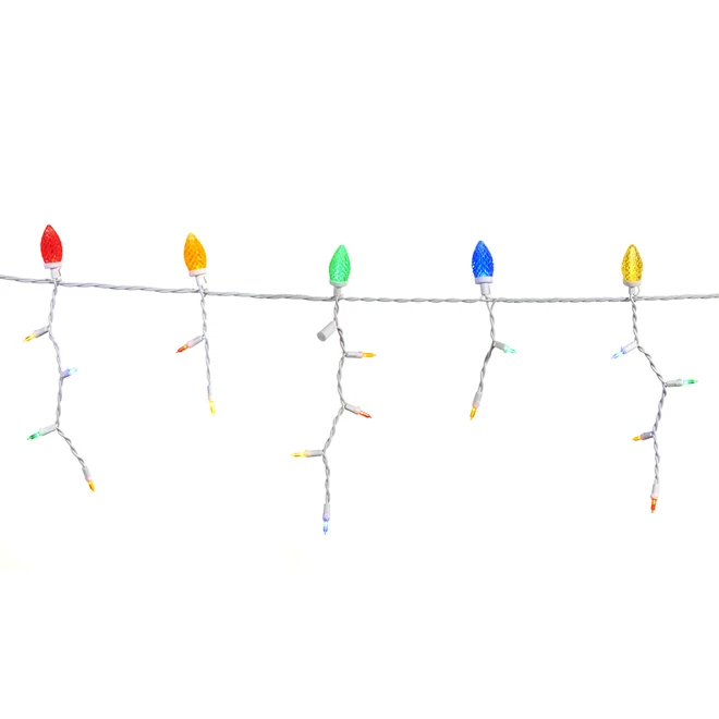 Sylvania 70-Count Multicolour LED Christmas Icicle Lights 15-ft 3 Sylvania 70-Count Multicolour LED Christmas Icicle Lights 15-ft