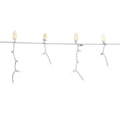 Sylvania 70-Count Warm White LED Christmas Icicle Lights 15-ft