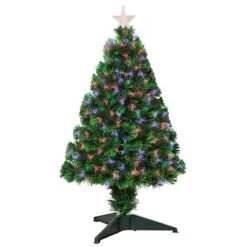 HomCom 2.5-ft Pre-Lit Full Green Artificial Christmas Tree With Sparkling Multicoloured Fibre Optic Lights 10 HomCom 2.5-ft Pre-Lit Full Green Artificial Christmas Tree With Sparkling Multicoloured Fibre Optic Lights -Northlight Paradise 330951261 MainImage 001 l