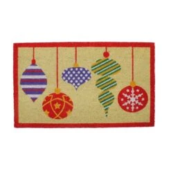 Northlight 18-in X 30-in Multicolour Rectangular Outdoor Christmas Door Mat