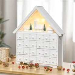 HomCom White Lighted Christmas Advent Calendar 9 HomCom White Lighted Christmas Advent Calendar -Northlight Paradise 331003120 AlternateImage1 l