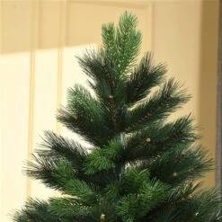 HomCom 6-ft Green Leg Base Full Rightside-Up Artificial Christmas Tree