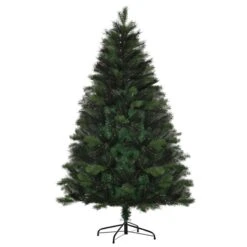 HomCom 6-ft Green Leg Base Full Rightside-Up Artificial Christmas Tree -Northlight Paradise 331003123 MainImage 001 l