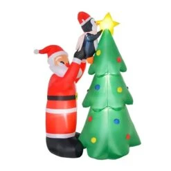 HomCom 6-ft Internal Light Christmas Tree With Santa Christmas Inflatable 8 HomCom 6-ft Internal Light Christmas Tree With Santa Christmas Inflatable -Northlight Paradise 331003131 MainImage 001 l