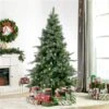 HomCom 6-ft Pine Tree Leg Base Full Rightside-Up Green Artificial Christmas Tree With Pinecones -Northlight Paradise 331003141 AlternateImage1 l