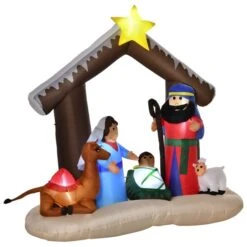 HomCom 6-ft Internal Light Nativity Christmas Inflatable -Northlight Paradise 331003143 MainImage 001 l