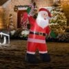 HomCom 8-ft Internal Light Santa With Candy Cane Christmas Inflatable 2 HomCom 8-ft Internal Light Santa With Candy Cane Christmas Inflatable -Northlight Paradise 331003151 AlternateImage1 l