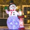 HomCom 8-ft Internal Light Snowman Christmas Inflatable -Northlight Paradise 331003153 AlternateImage1 l