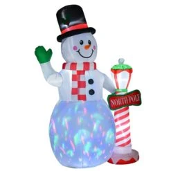 HomCom 8-ft Internal Light Snowman Christmas Inflatable -Northlight Paradise 331003153 MainImage 001 l