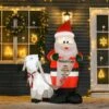 HomCom 6-ft Internal Light Santa With Goat Christmas Inflatable 1 HomCom 6-ft Internal Light Santa With Goat Christmas Inflatable -Northlight Paradise 331003156 AlternateImage1 l