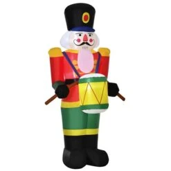 HomCom 8-ft Internal Light Nutcracker Playing Drums Christmas Inflatable -Northlight Paradise 331003161 MainImage 001 l