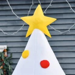 HomCom 8-ft Internal Light White Christmas Tree Christmas Inflatable -Northlight Paradise 331003165 AlternateImage3 l