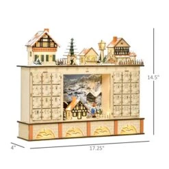 HomCom Lighted Natural Wood Christmas Advent Calendar -Northlight Paradise 331003169 AlternateImage2 l