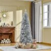 HomCom 6-ft Leg Base Full Rightside-Up Silver Artificial Christmas Tree -Northlight Paradise 331003183 AlternateImage1 l