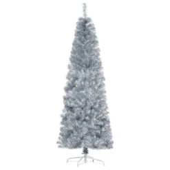 HomCom 6-ft Leg Base Full Rightside-Up Silver Artificial Christmas Tree 9 HomCom 6-ft Leg Base Full Rightside-Up Silver Artificial Christmas Tree -Northlight Paradise 331003183 MainImage 001 l