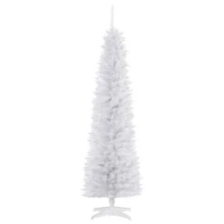 HomCom 6-ft Leg Base Slim Rightside-Up White Artificial Christmas Tree 9 HomCom 6-ft Leg Base Slim Rightside-Up White Artificial Christmas Tree -Northlight Paradise 331003186 MainImage 001 l