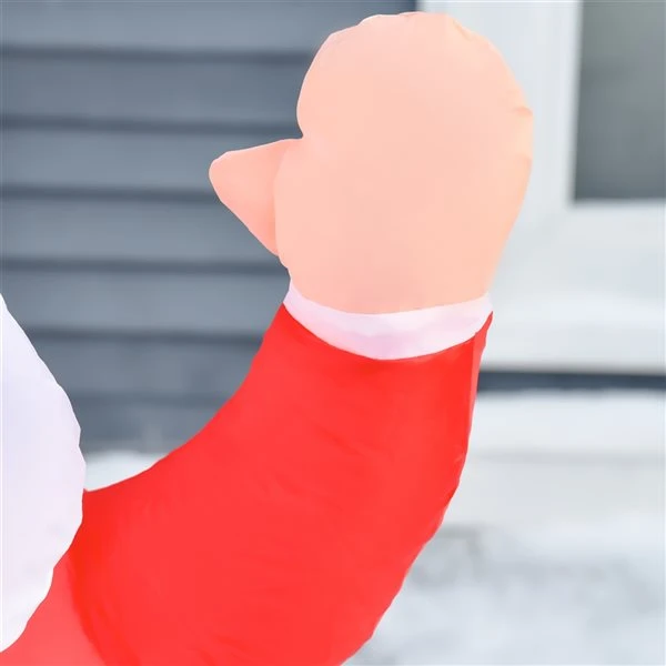 HomCom 4-ft Internal Light Santa Christmas Inflatable 3 HomCom 4-ft Internal Light Santa Christmas Inflatable