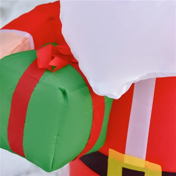 HomCom 4-ft Internal Light Santa Christmas Inflatable 5 HomCom 4-ft Internal Light Santa Christmas Inflatable - Image 3