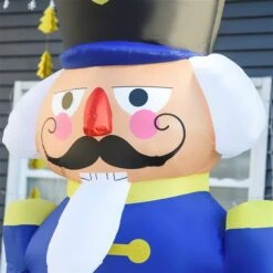 HomCom 8-ft Internal Light Nutcracker Christmas Inflatable