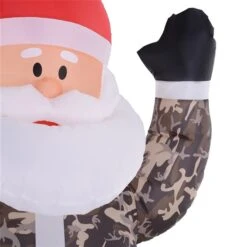 HomCom 8-ft Internal Light Camo Santa Christmas Inflatable -Northlight Paradise 331003189 AlternateImage3 l
