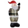 HomCom 8-ft Internal Light Camo Santa Christmas Inflatable