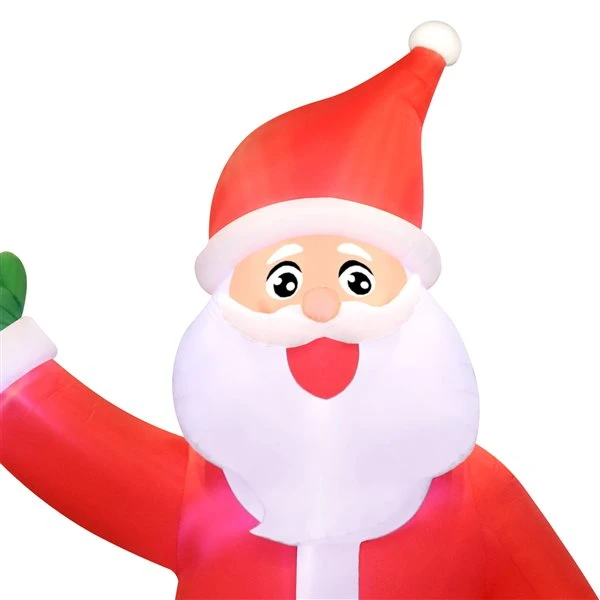 Occasions 240-in H X 70-in W Internal Light Santa Claus Christmas Inflatable 3 Occasions 240-in H X 70-in W Internal Light Santa Claus Christmas Inflatable