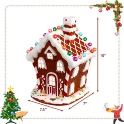 Costway Lighted Multicolour Ceramic House Christmas Tabletop Decoration -Northlight Paradise 331054227 AlternateImage1 l