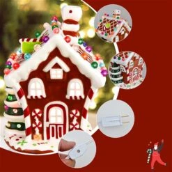 Costway Lighted Multicolour Ceramic House Christmas Tabletop Decoration -Northlight Paradise 331054227 AlternateImage2 l