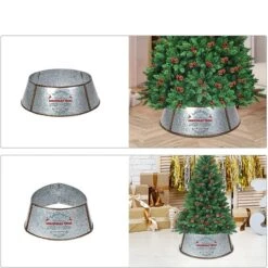 Costway 30-in Silver Metal Christmas Tree Collar -Northlight Paradise 331054238 AlternateImage2 l