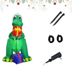Costway 6-ft Internal Light Dinosaur With Presents Christmas Inflatable -Northlight Paradise 331054249 AlternateImage2 l