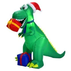Costway 6-ft Internal Light Dinosaur With Presents Christmas Inflatable -Northlight Paradise 331054249 MainImage 001 l