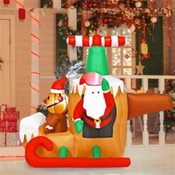 Costway 4.9-ft Internal Light Santa Claus On Airplane Christmas Inflatable 10 Costway 4.9-ft Internal Light Santa Claus On Airplane Christmas Inflatable -Northlight Paradise 331054253 AlternateImage5 l