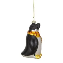 Northlight 3.75-in Black White And Yellow Glass Penguin Christmas Ornament -Northlight Paradise 331054258 AlternateImage3 l
